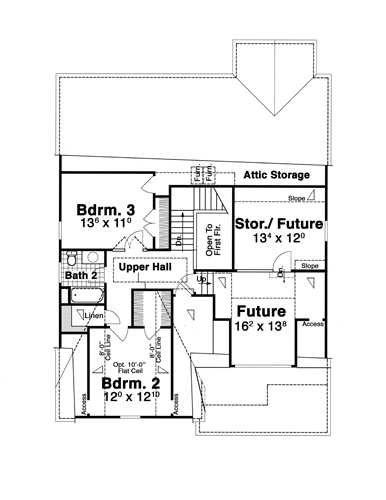 Second Floor image of ADAMS I House Plan